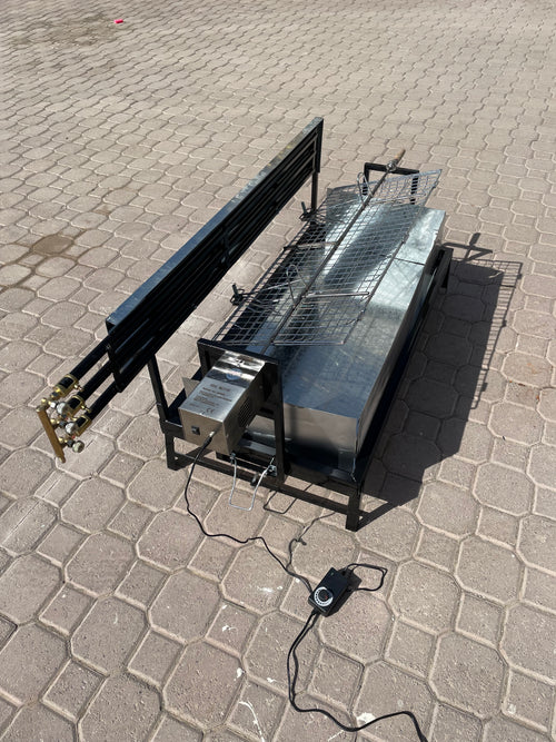 100x50cm شواية دوارة تعمل بالغاز و الفحم